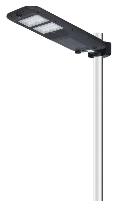 Galix G2614 - Tête de lampadaire solaire 2000 lumens avec détecteur de présence, IP65, télécommande, batterie LiFePO4, angle 135° Galix G2614 - Tête de lampadaire solaire 2000 lumens avec détecteur de présence, IP65, télécommande, batterie LiFePO4, angle 135°
