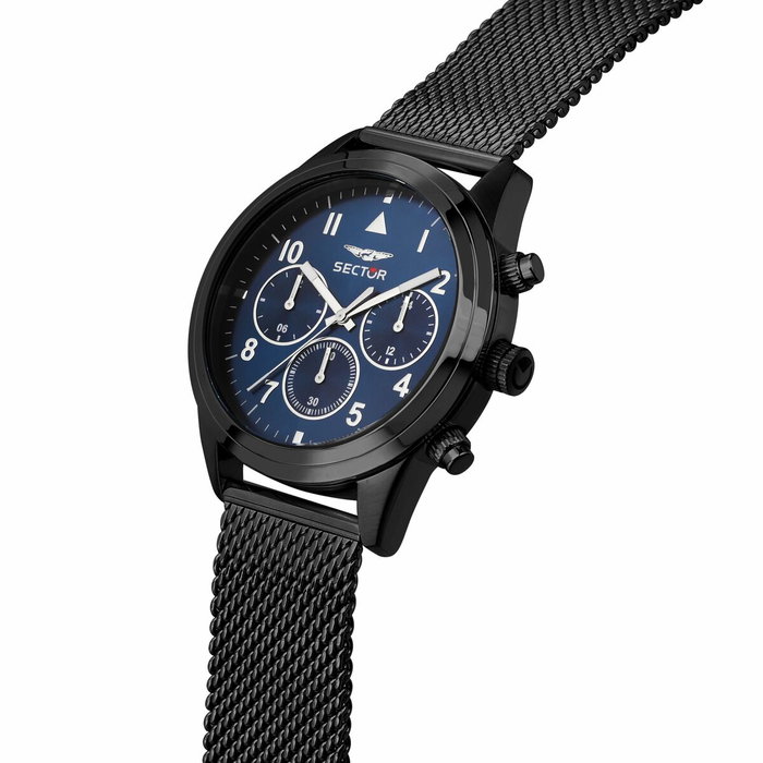Sector R3253540010 avec cadran bleu et boîtier noir Sector R3253540010 avec cadran bleu et boîtier noir