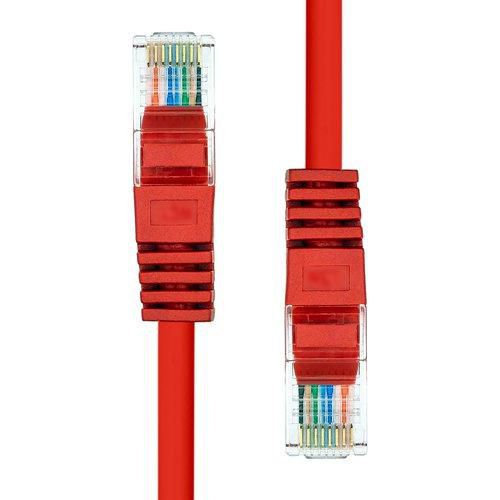 ProXtend Câble Ethernet CAT5e U/UTP en cuivre PVC rouge 0.5m (50cm) pour réseau RJ45