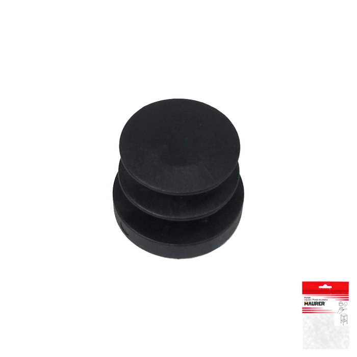 MAURER Embout rond intérieur noir 20mm, lot de 4 pièces