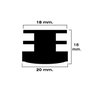 MAURER Embout rond intérieur noir 20mm, lot de 4 pièces