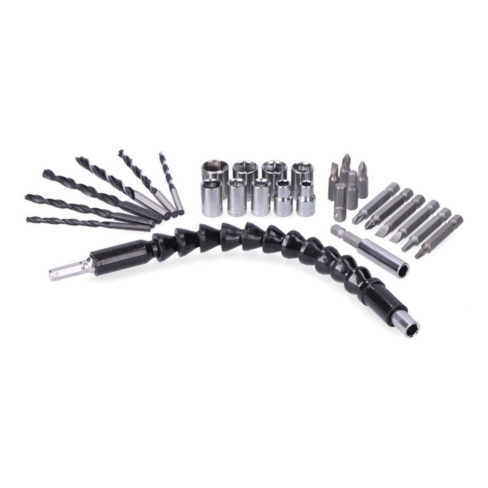 Koma Tools 14V-TA27-K Kit perceuse visseuse sans fil 14,4V lithium-ion 1,5Ah avec 27 accessoires, batterie et chargeur, coffret