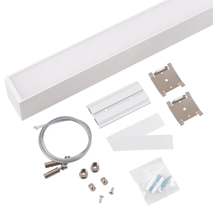 Lifud Luminiaire LED linéaire enlacable 120 cm 30W 3000Lm CCT (température de couleur réglable) 3000-6500K pour surface ou suspension, pour bureau, cuisine ou commerce