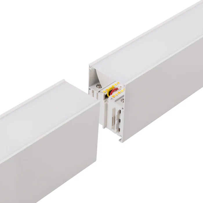 Lifud Luminiaire LED linéaire enlacable 120 cm 30W 3000Lm CCT (température de couleur réglable) 3000-6500K pour surface ou suspension, pour bureau, cuisine ou commerce