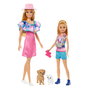 Barbie Stacie Al Rescate Pack 2 Sœurs Hrm09 Mattel Poupées avec Tenue d'Été et Accessoires, Jouet pour Enfants de 3 Ans et Plus