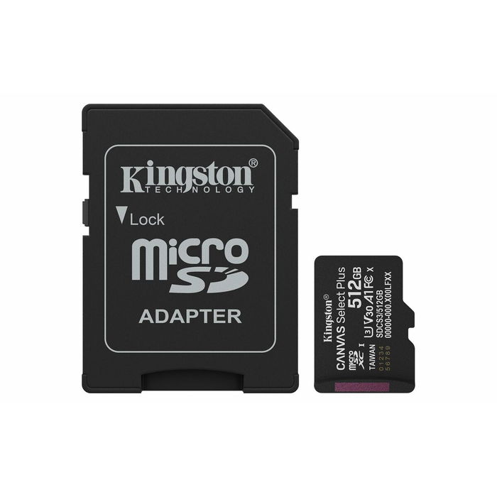 Carte Mémoire Micro SD avec Adaptateur Kingston SDCS3/512GB 512 GB