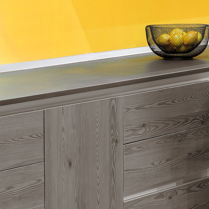 Emuca Lot de 2 profils d'étancheité triangulaires Plasline avec accessoires d'installation, 2 profils longueur 2.35m, Plastique, Anodisé Satiné