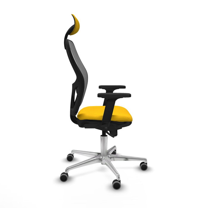 Piqueras y Crespo 2D086G1 Chaise de Bureau avec Appui-tête Jaune
