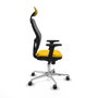 Piqueras y Crespo 2D086G1 Chaise de Bureau avec Appui-tête Jaune