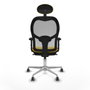 Piqueras y Crespo 2D086G1 Chaise de Bureau avec Appui-tête Jaune