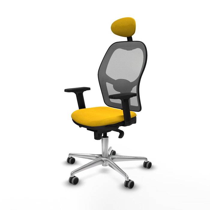 Piqueras y Crespo 2D086G1 Chaise de Bureau avec Appui-tête Jaune