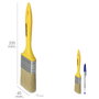 WOLFPACK LINEA PROFESIONAL Paletina Profesional Cerda Blanca 60 mm
