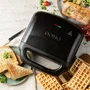 Domo Appareil croque-gaufre-gril 3 en 1 DO9291C