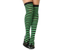 atosa Collants à rayures vert et blanc