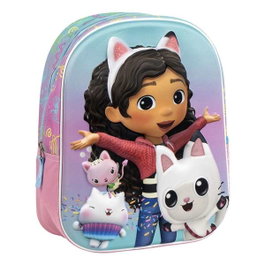 Cerdà Mochila Infantil 3D La Casa de Gabby Gabby's Dollhouse Rose - Sac à dos enfant 3D Gabby's Dollhouse rose - 25.0 x 31.0 x 10.0 cm - À partir de 3 ans