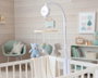 KioKids Mobile de berceau musical avec peluches en coton - Bleu