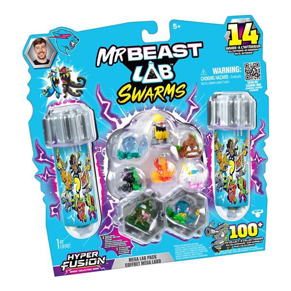 Moose Toys Mr. Beast Lab Swarms Assortiment Pack de 14 figurines Moose Toys Mr. Beast Lab Swarms Assortiment Pack de 14 figurines