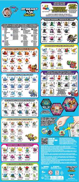 Moose Toys Mr. Beast Lab Swarms Assortiment Pack de 14 figurines Moose Toys Mr. Beast Lab Swarms Assortiment Pack de 14 figurines