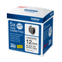 Brother TZE231M5 Pack de 5 Rubans Laminés 12mm Noir sur Blanc P-touch