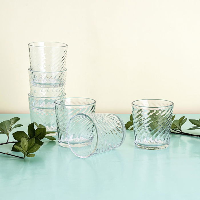 Set de Verres Quid Twist Transparent verre 260 ml (6 Unités) Set de Verres Quid Twist Transparent verre 260 ml (6 Unités)