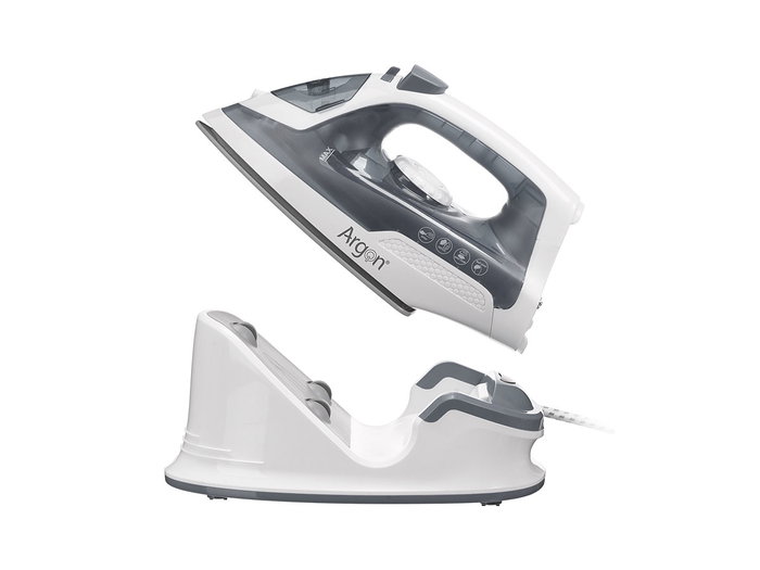 Argon Fer à repasser sans fil avec base gris céramique 1600W 25x20x13 cm (Set de 6)