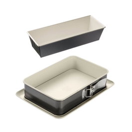Dr. Oetker Ensemble de Moules Back Trend - 1 Moule à Cake 30 cm et 1 Moule Rectangulaire 28 x 18 cm