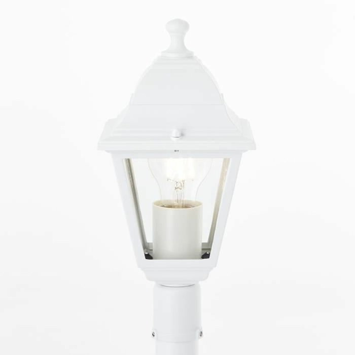 Brilliant Lampadaire extérieur NISSIE Blanc Métal et Verre E27 60W IP44 Brilliant Lampadaire extérieur NISSIE Blanc Métal et Verre E27 60W IP44