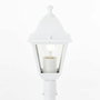 Brilliant Lampadaire extérieur NISSIE Blanc Métal et Verre E27 60W IP44