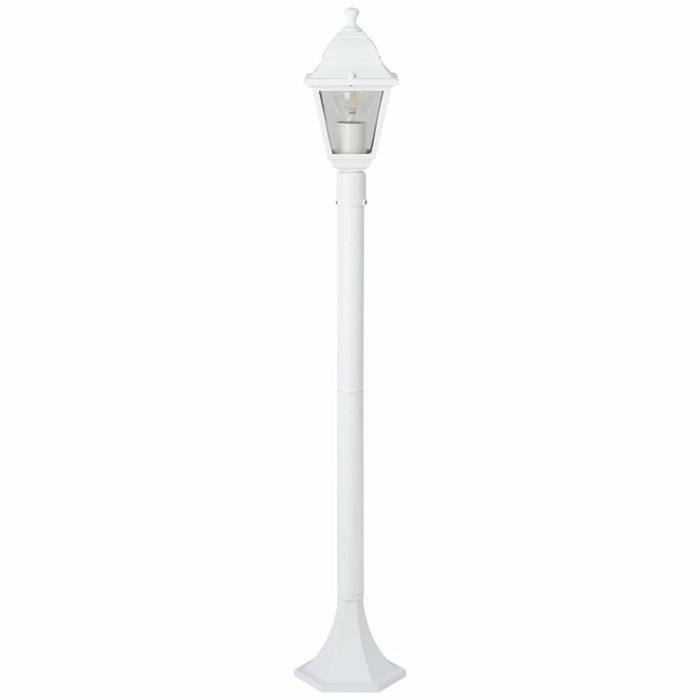 Brilliant Lampadaire extérieur NISSIE Blanc Métal et Verre E27 60W IP44 Brilliant Lampadaire extérieur NISSIE Blanc Métal et Verre E27 60W IP44