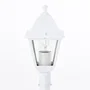 Brilliant NISSIE - Lampadaire extérieur blanc en métal et verre - IP44 - Douille E27 max. 60W - H.100xL.14,8xP.17 cm
