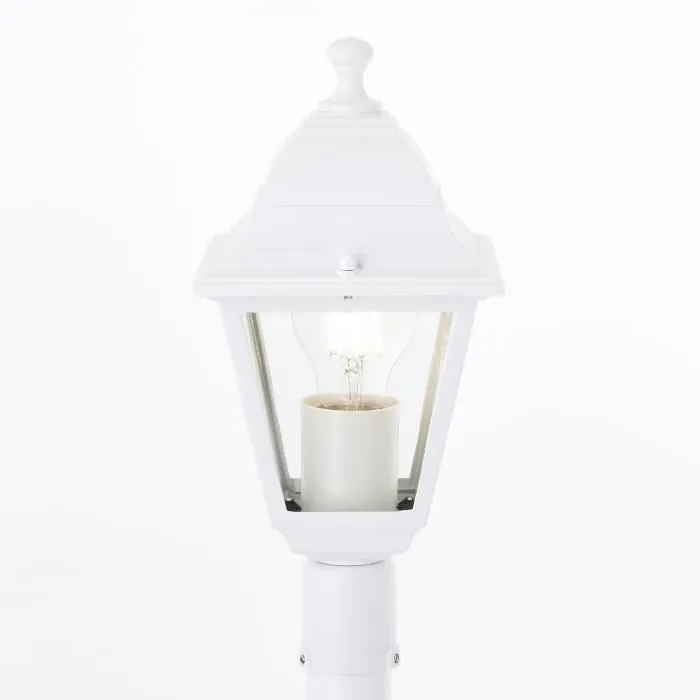 Brilliant NISSIE - Lampadaire extérieur blanc en métal et verre - IP44 - Douille E27 max. 60W - H.100xL.14,8xP.17 cm Brilliant NISSIE - Lampadaire extérieur blanc en métal et verre - IP44 - Douille E27 max. 60W - H.100xL.14,8xP.17 cm