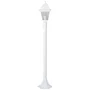 Brilliant NISSIE - Lampadaire extérieur blanc en métal et verre - IP44 - Douille E27 max. 60W - H.100xL.14,8xP.17 cm