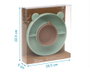 KioKids Plat en Siliconne Alimentaire avec Ventouse, Compartiments et Forme d'Ours Vert pour Bébé BLW +6 Mois