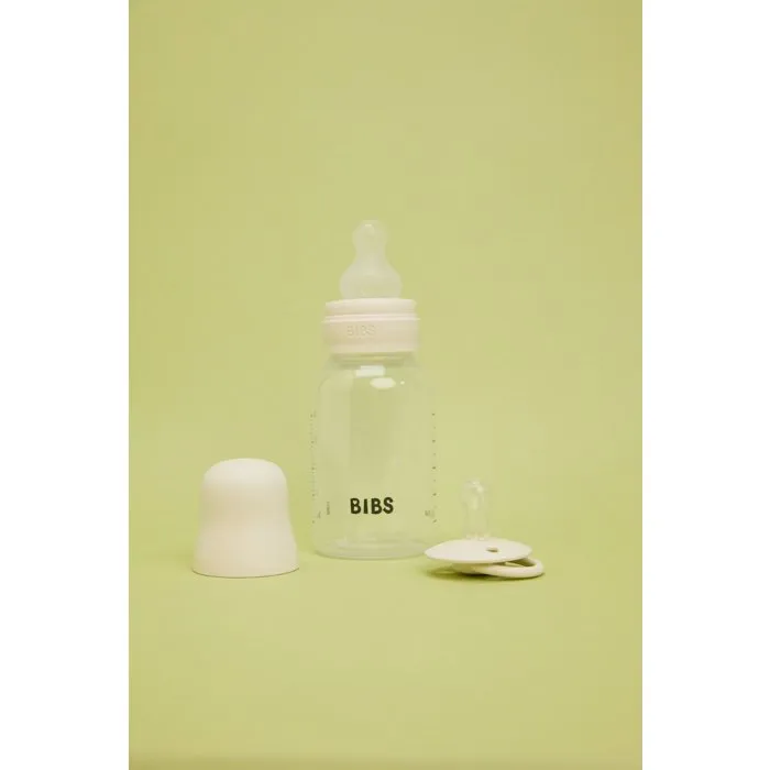 Bibs Lot de 4 biberons 150 ml, tétine silicone débit lent, Ivory