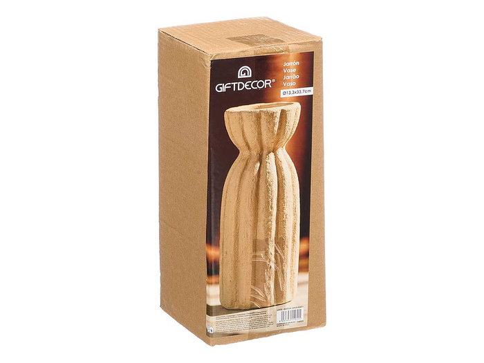 Giftdecor Jarrón Sahara Rayas Anchas Tierra Grd