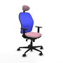 Piqueras y Crespo Chaise de Bureau Jorquera Rose et Bleu avec Appui-tête