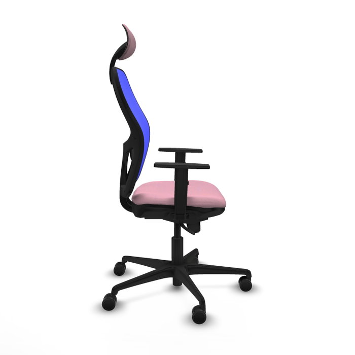 Piqueras y Crespo Chaise de Bureau Jorquera Rose et Bleu avec Appui-tête