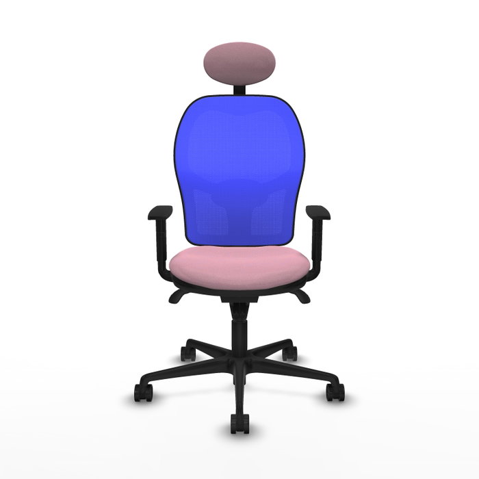 Piqueras y Crespo Chaise de Bureau Jorquera Rose et Bleu avec Appui-tête