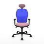 Piqueras y Crespo Chaise de Bureau Jorquera Rose et Bleu avec Appui-tête
