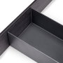 Emuca Orderbox Rangement de tiroir, 150x470mm, Acier et Bois, Gris antracite