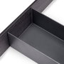 Emuca Orderbox Rangement de tiroir, 150x470mm, Acier et Bois, Gris antracite