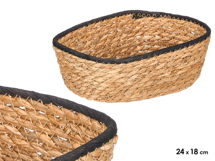 Giftdecor Cesto Rectangular avec Couvercle 24 x 18 x 8 cm Noir et Naturel Enea Papier (Set de 24) Giftdecor Cesto Rectangular avec Couvercle 24 x 18 x 8 cm Noir et Naturel Enea Papier (Set de 24)