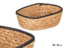 Giftdecor Cesto Rectangular avec Couvercle 24 x 18 x 8 cm Noir et Naturel Enea Papier (Set de 24)