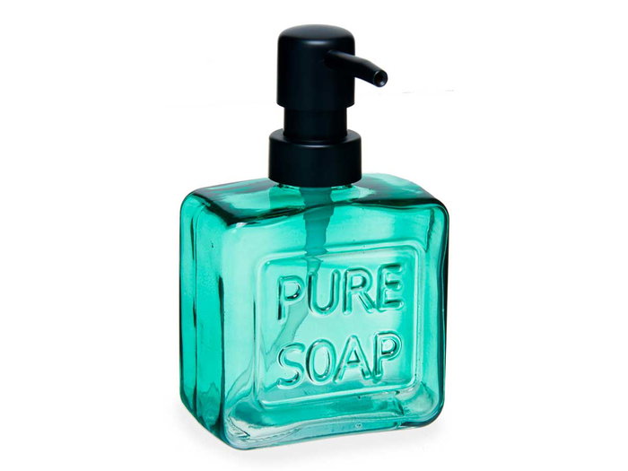 BERILO Distributeur de savon bleu verdâtre 250 ml