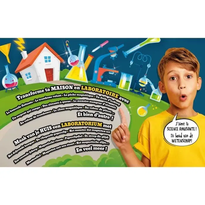 Kit Scientifique I'M A GENIUS 50 Expériences de Magnétisme par Lisciani Giochi - Jeu Éducatif pour Enfants 7-12 ans - Matériel Complet