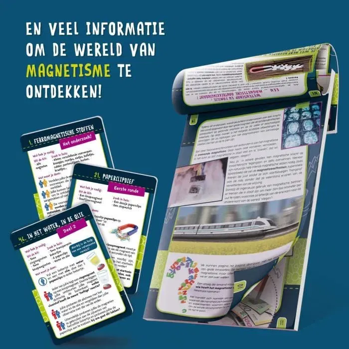 Kit Scientifique I'M A GENIUS 50 Expériences de Magnétisme par Lisciani Giochi - Jeu Éducatif pour Enfants 7-12 ans - Matériel Complet