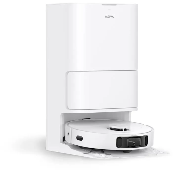 MOVA E40 ULTRA Aspirateur Laveur Robot à Vidage Automatique 19000 Pa MaxiReach Brosse Latérale Anti-nœuds
