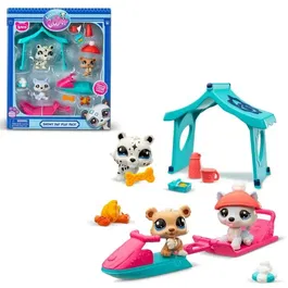 Bandai Littlest Pet Shop Pack a theme 3 Pets - Neige - Animaux et accessoires pour enfants - Jouet de collection