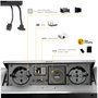 Emuca Multiconnecteur Atom 26 A+C, Peint en aluminium