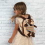 PERLETTI Mochila reversible avec peluche Mono Max, sac à dos pour école ou loisirs, dimensions 25 x 22 x 5 cm
